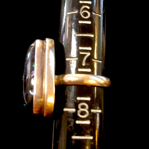 Dichroic Glass 925 Sterling Ring Size 7-1/2 - Picture 4 of 5